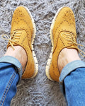 YELLOW LEATHER SHOES